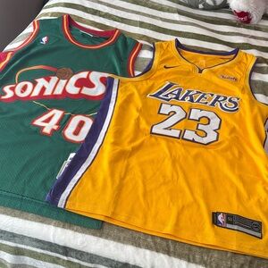 Bundle or Lakers and Sonics Jersey
